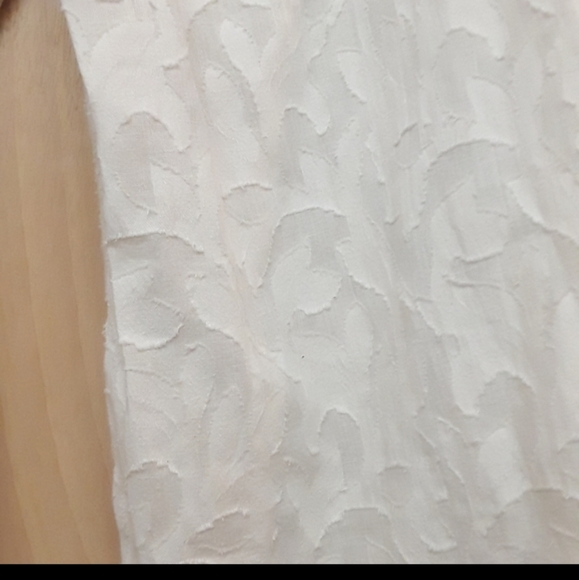 Cream Tribal Blue Texture Blak Embroidered Peasant Top S z S - Picture 7 of 13